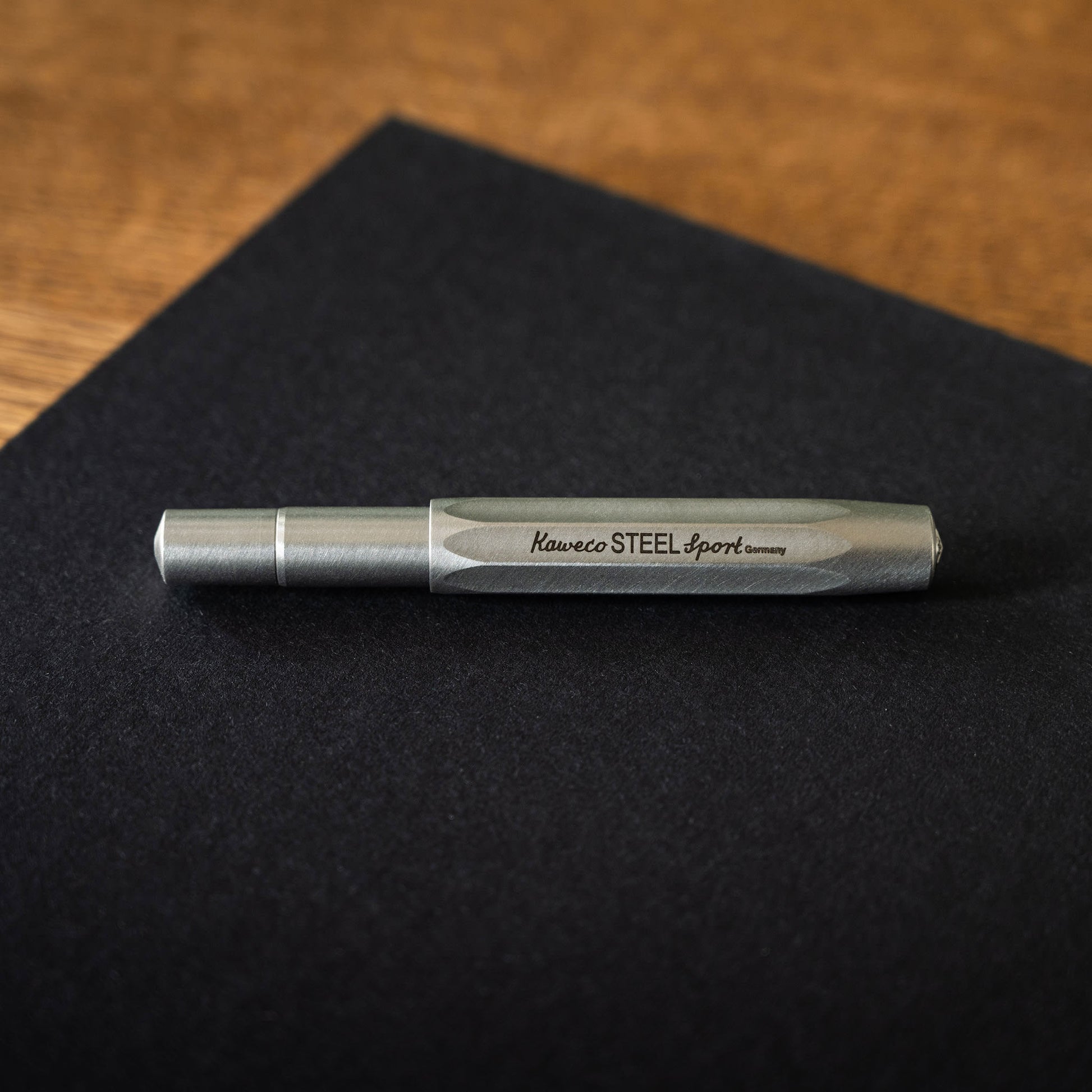 Kaweco Steel Sport Fountain Pen with lid on and closed
