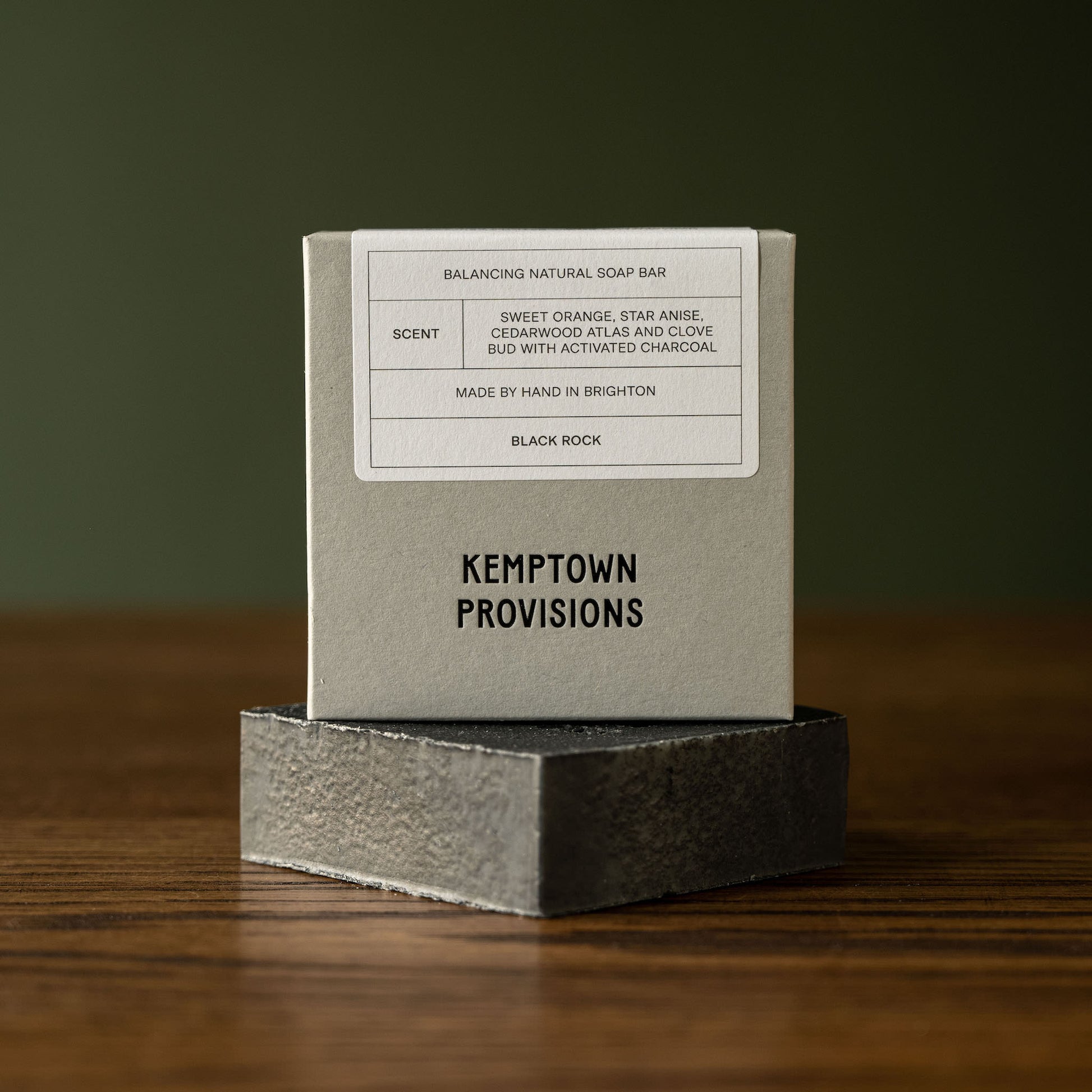 Kemptown Provisions Black Rock Soap & Box