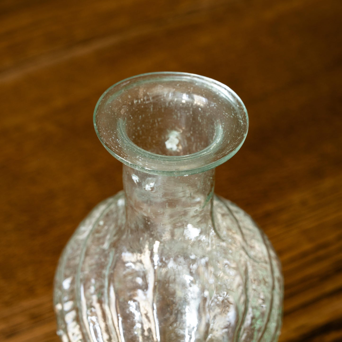 Neck of La Soufflerie Liberté recycled glass vase. 