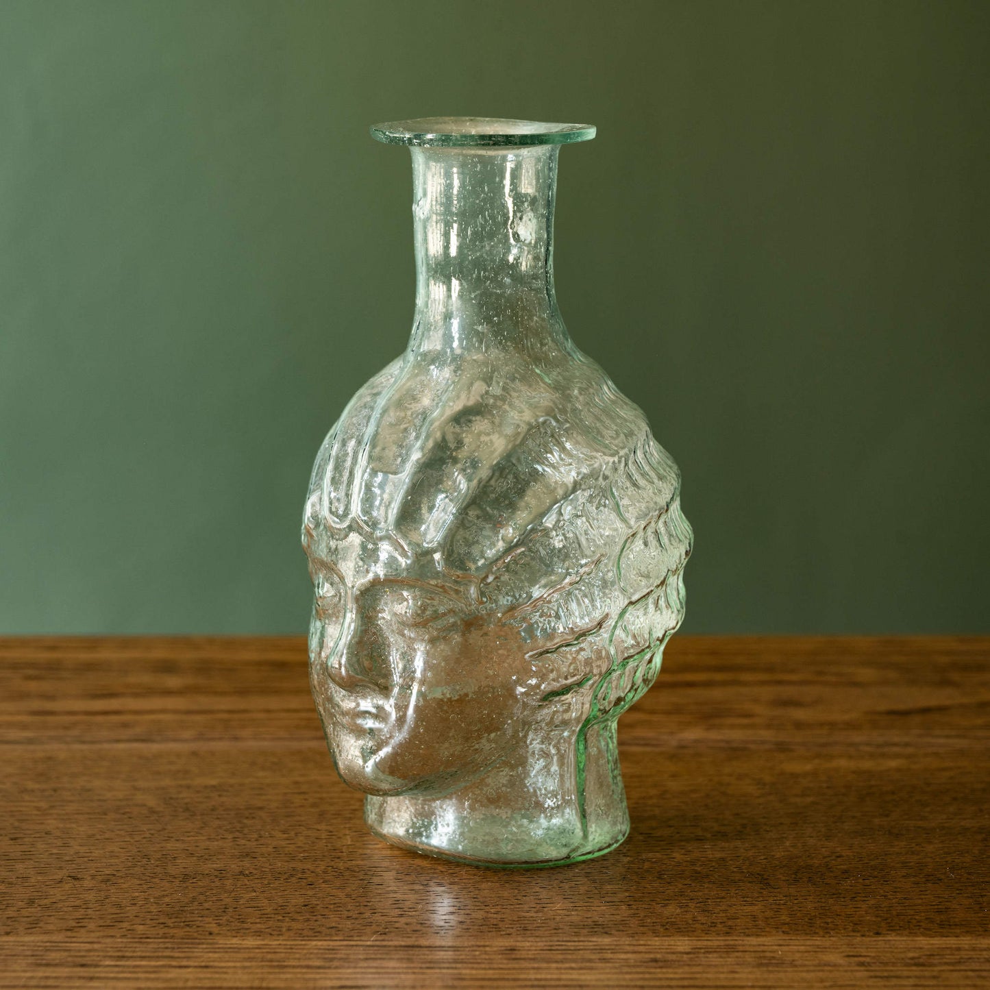Side profile of La Soufflerie Liberté recycled glass vase. 