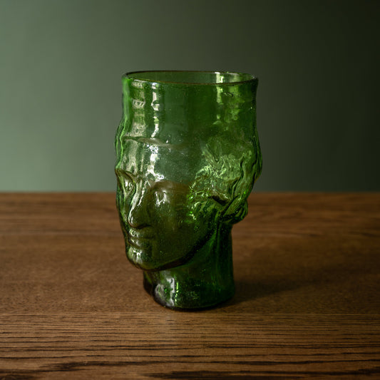 La Soufflerie Roma Vase. 100% recycled glass in Fougere colour.