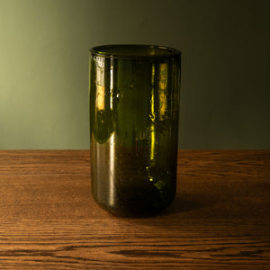 La Soufflerie Vase Droit in olive recycled glass