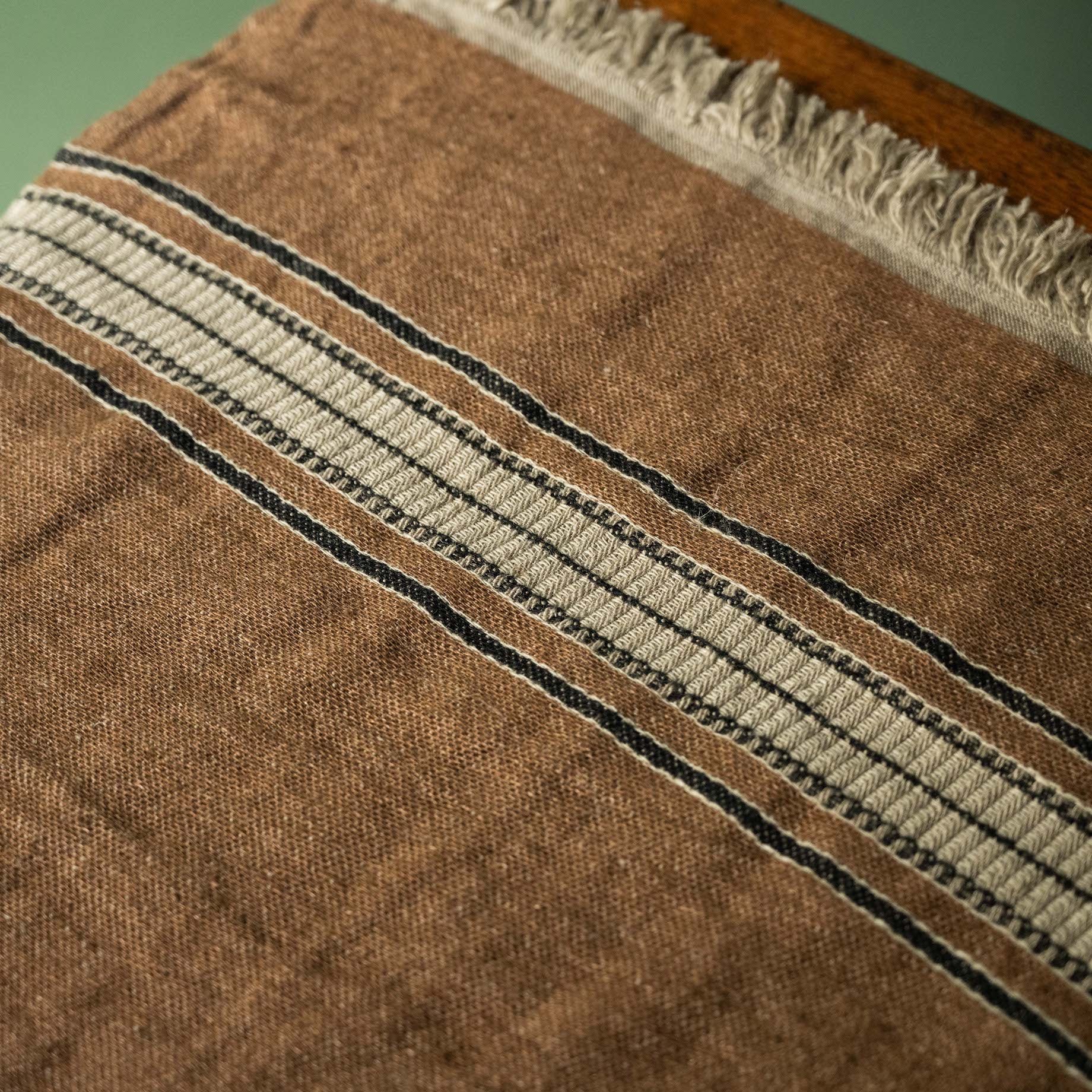 Libeco Linen Bruges Stripe Guest Towel Fabric Detail