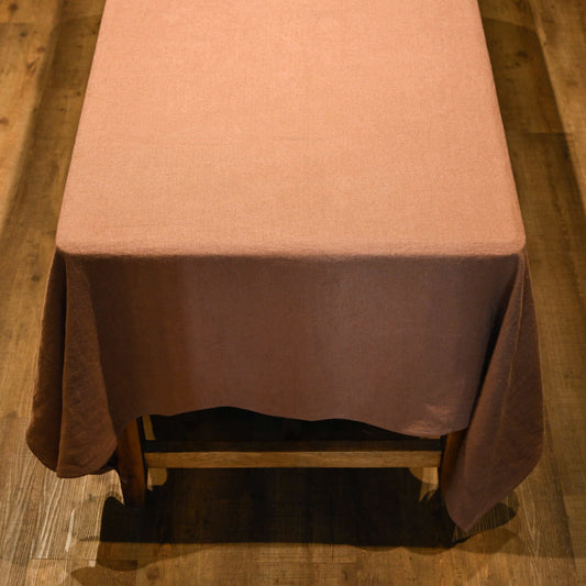 Libeco Linen Hudson Tablecloth in Cinnamon colour