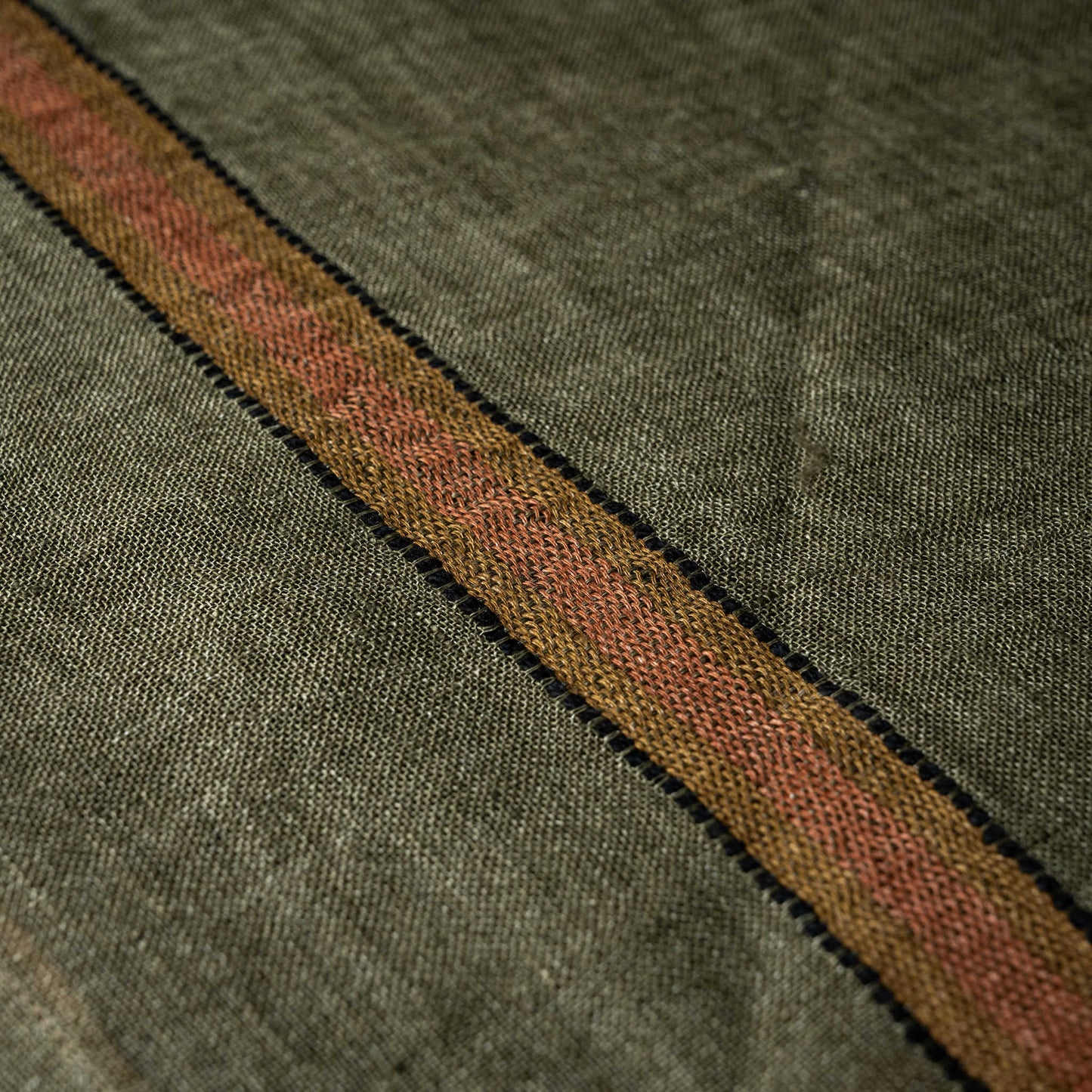 Stripe detail of Libeco Marie linen napkin