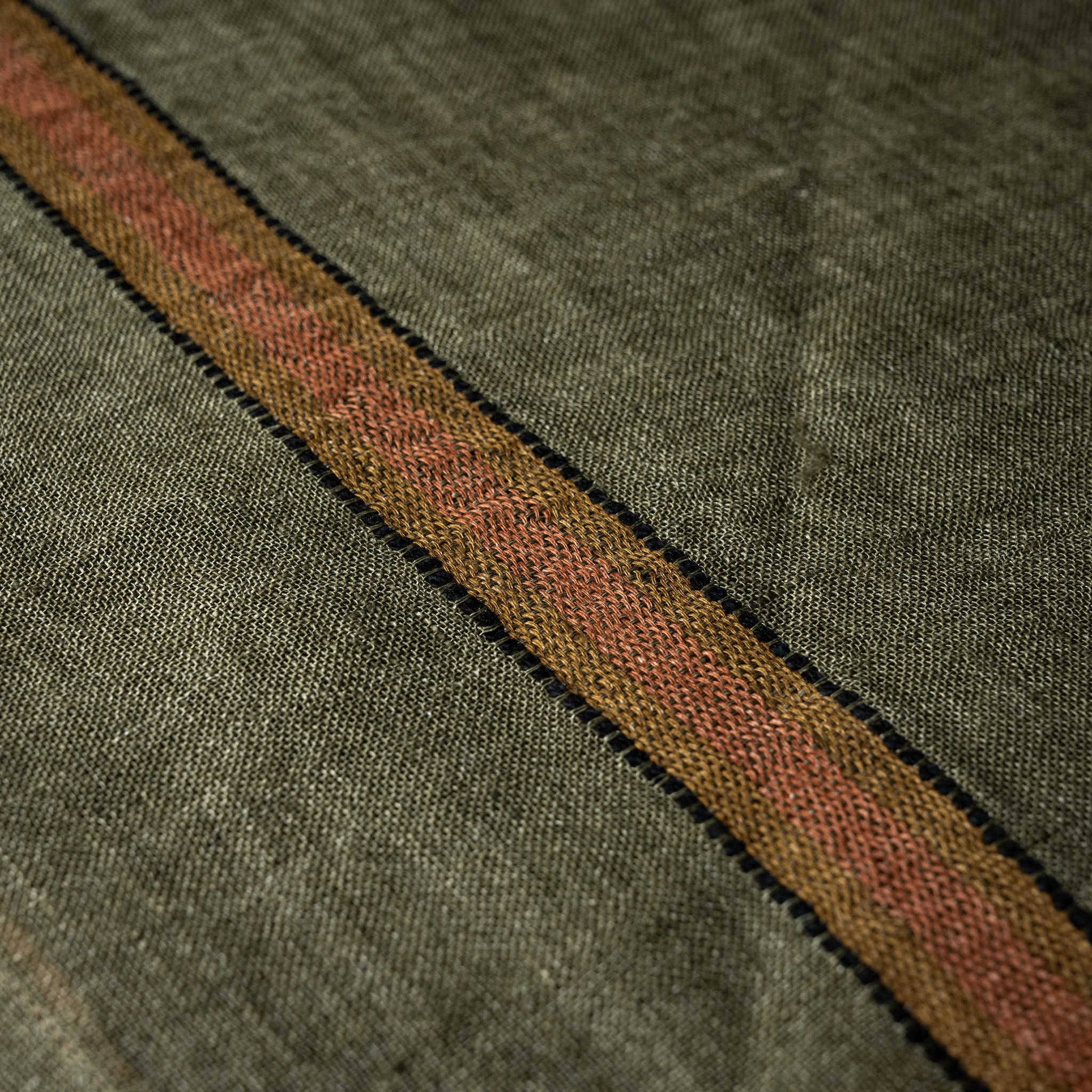 Stripe detail of Libeco Marie linen napkin