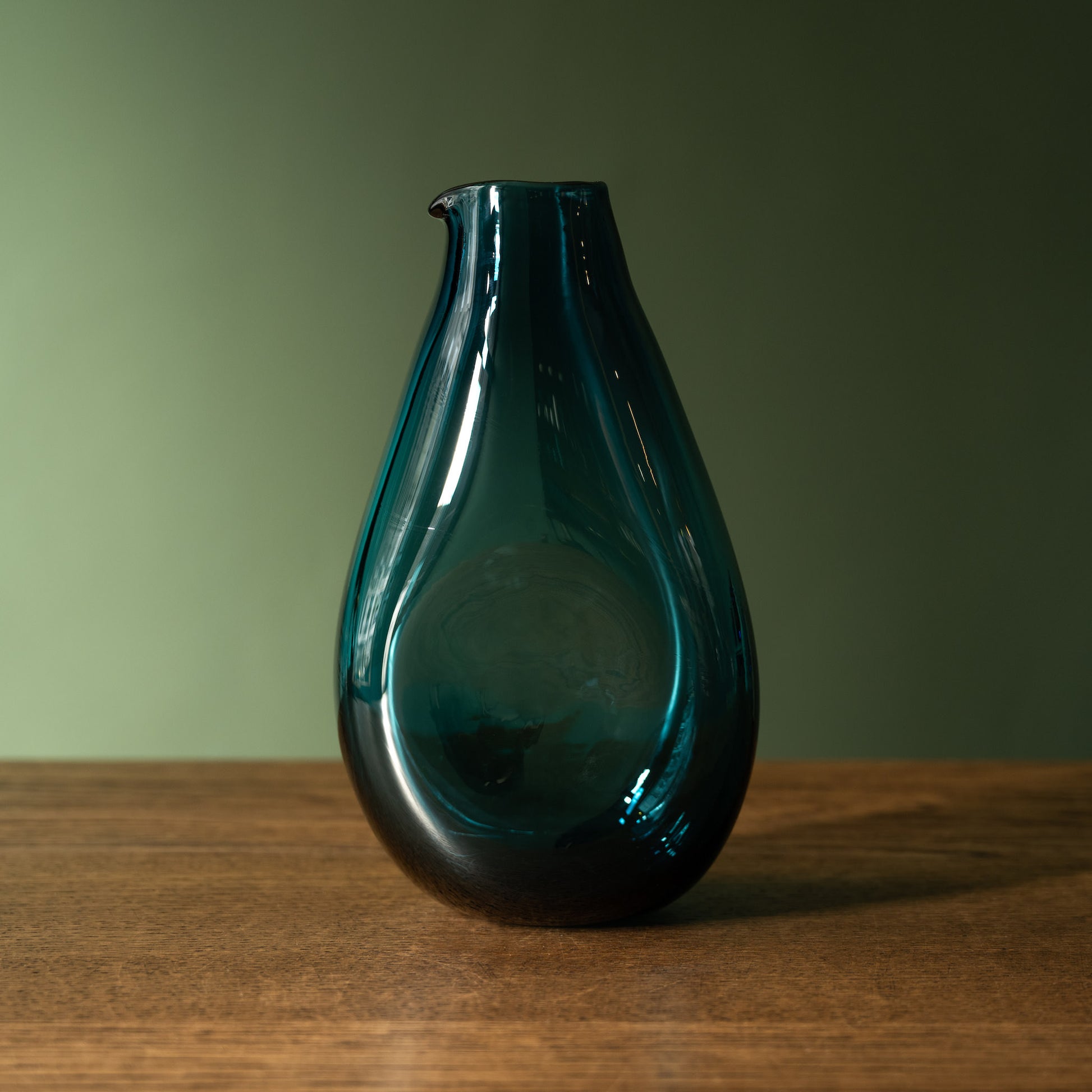 Louisa Raven Green Glass Carafe