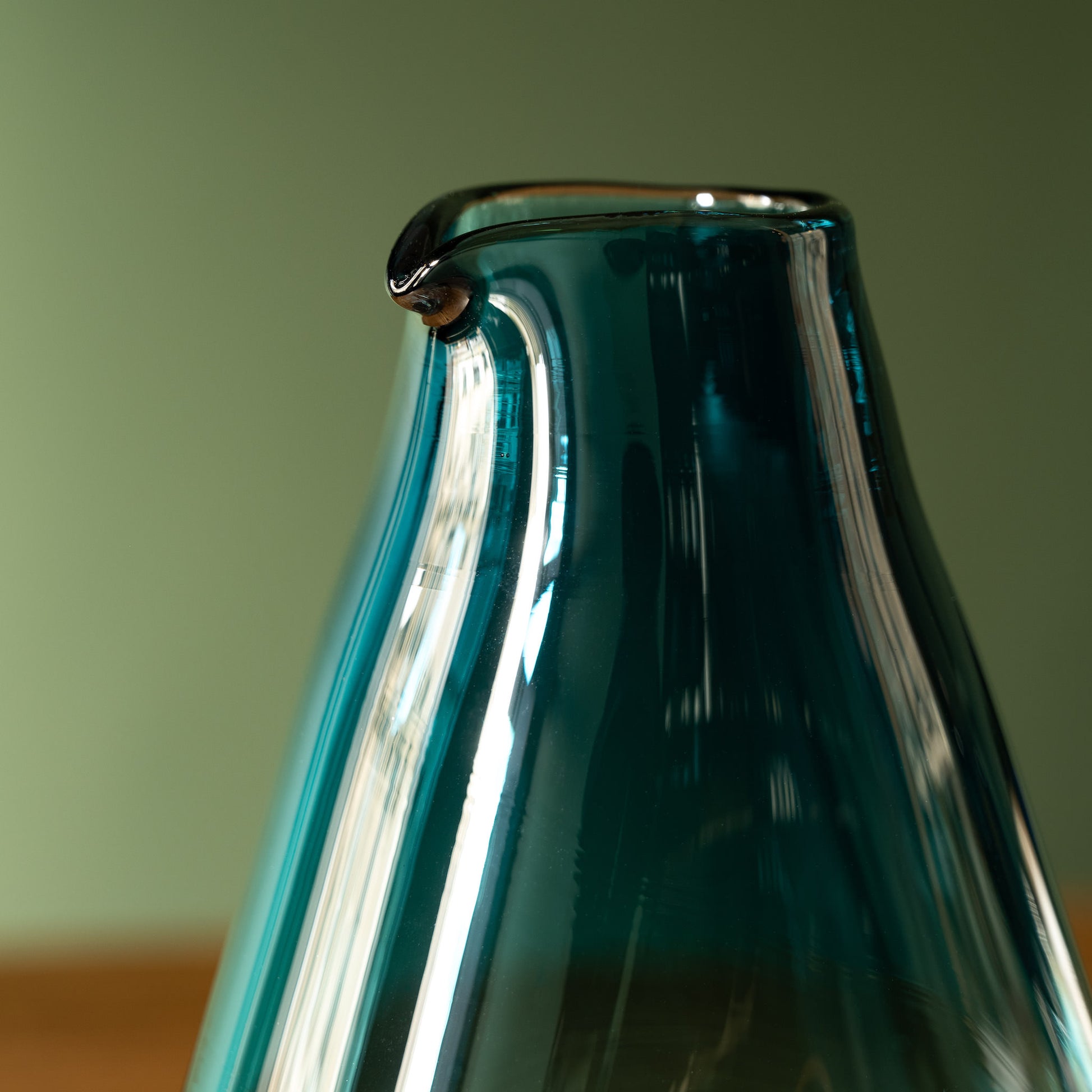 Louisa Raven Green Glass Carafe Neck