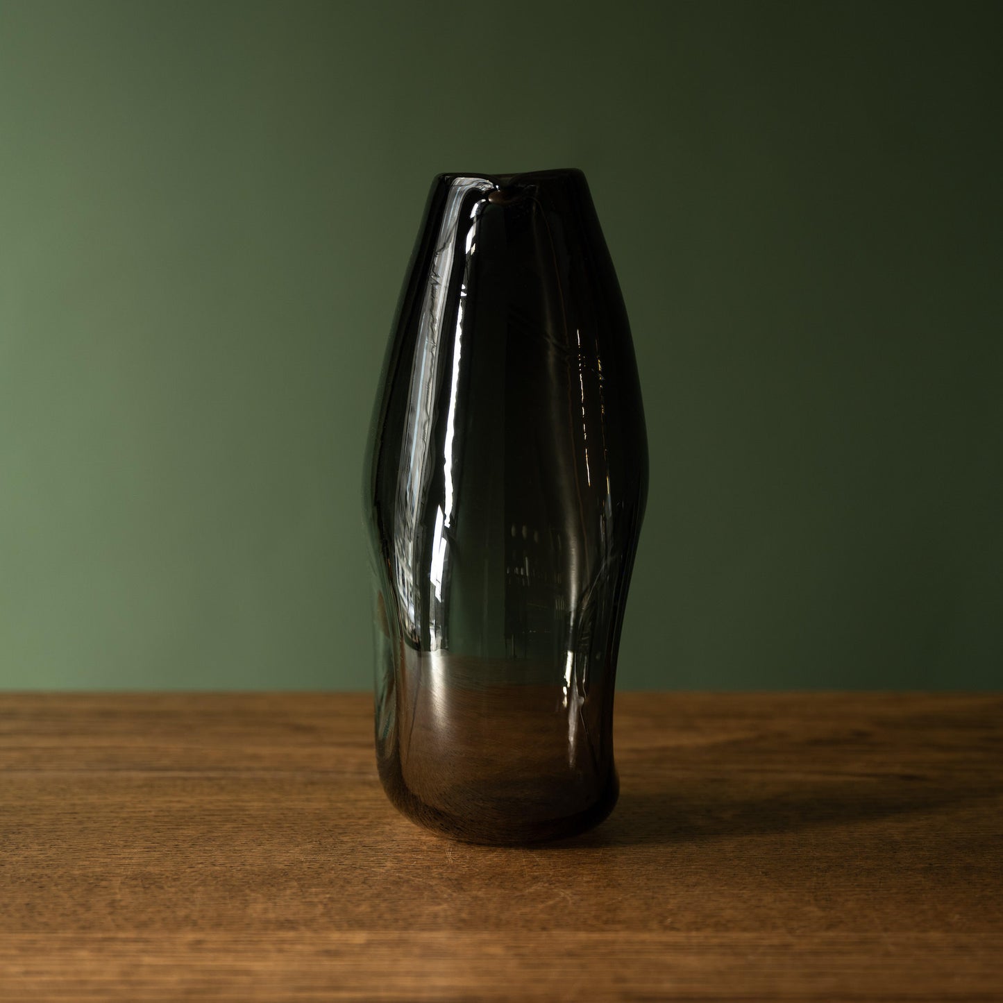 Louisa Raven Grey Glass Carafe side view