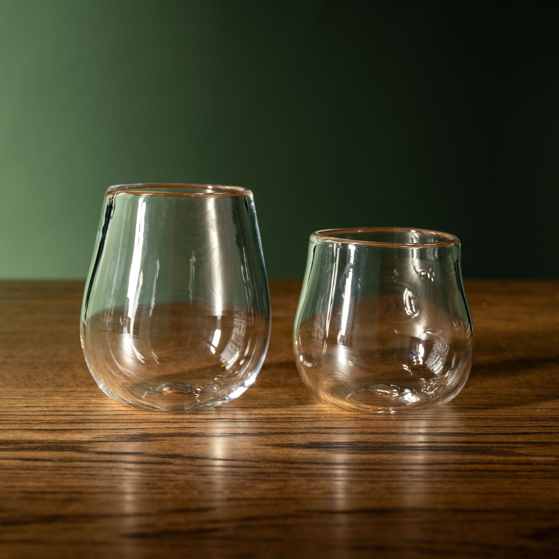 Pair of Louisa Raven Clear Glass Tumblers