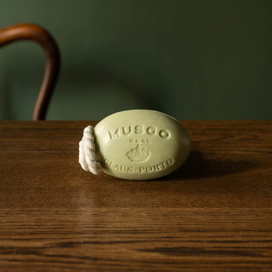 Musgo Real Classic Scent Soap on a rope. 