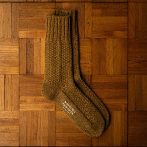 Nishiguchi Kutsushita Wool & Cotton Mustard Boot Socks
