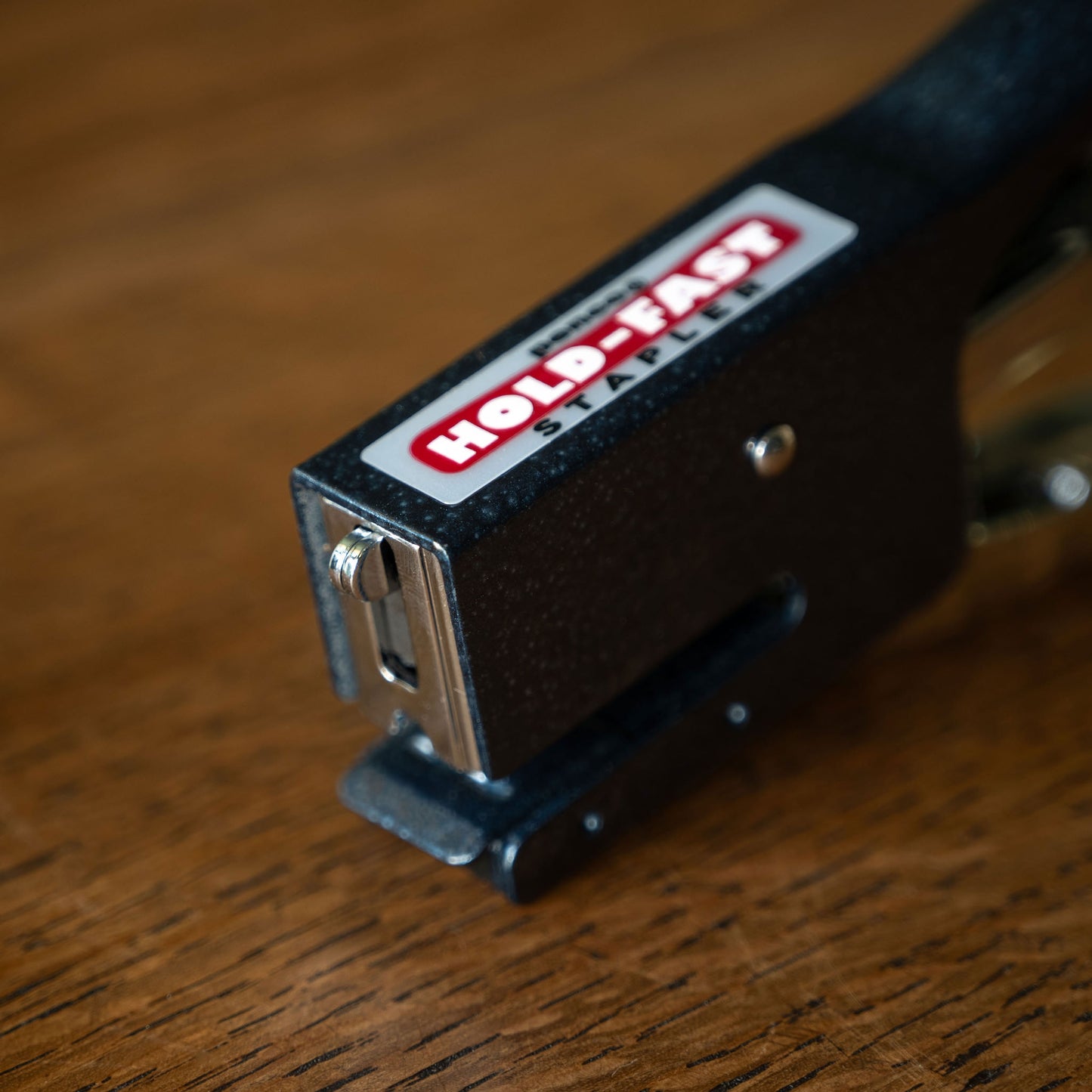 Close up of Navy Penco stapler hammer and pusher