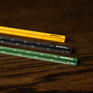 Penco Drafting Scale Rulers in green, black & yellow