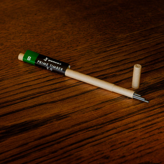 Penco Prime Timber 2.0 Pencil Refills. A set of 5 2B leads in a card tube.