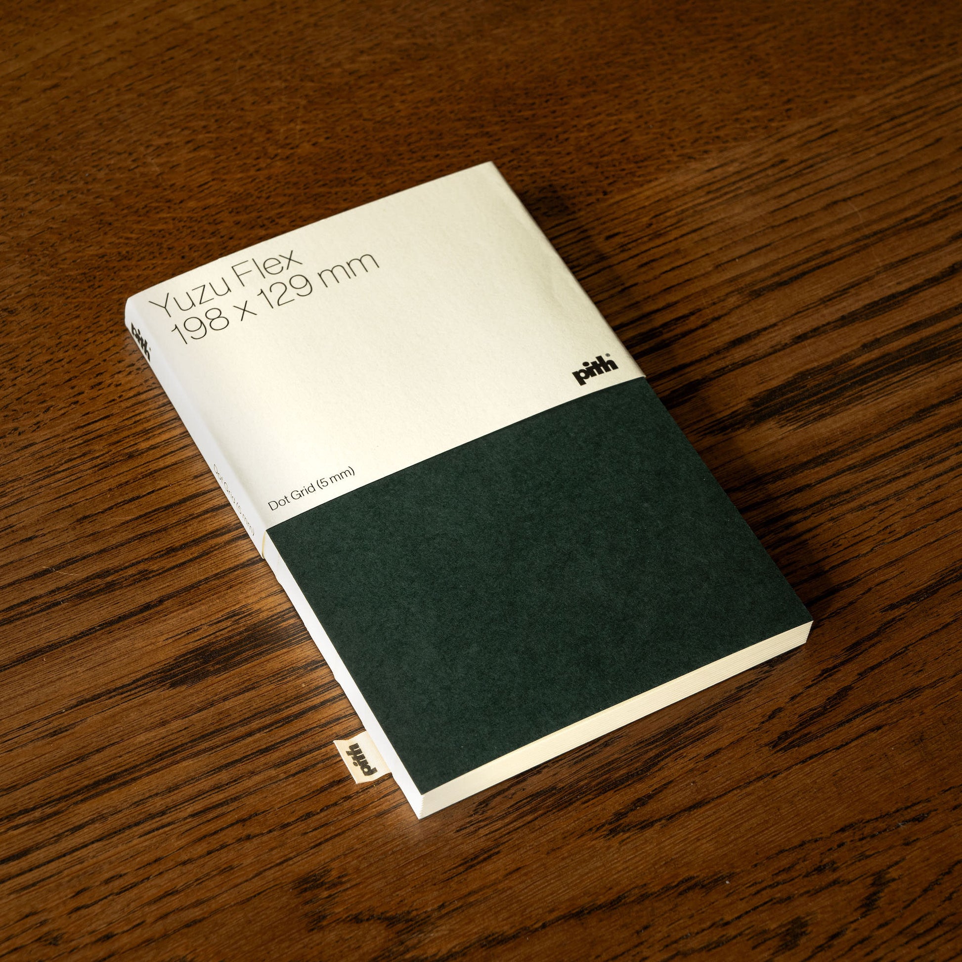 Pith Supply Green Yuzu Flex Notebook with dot grid paper.