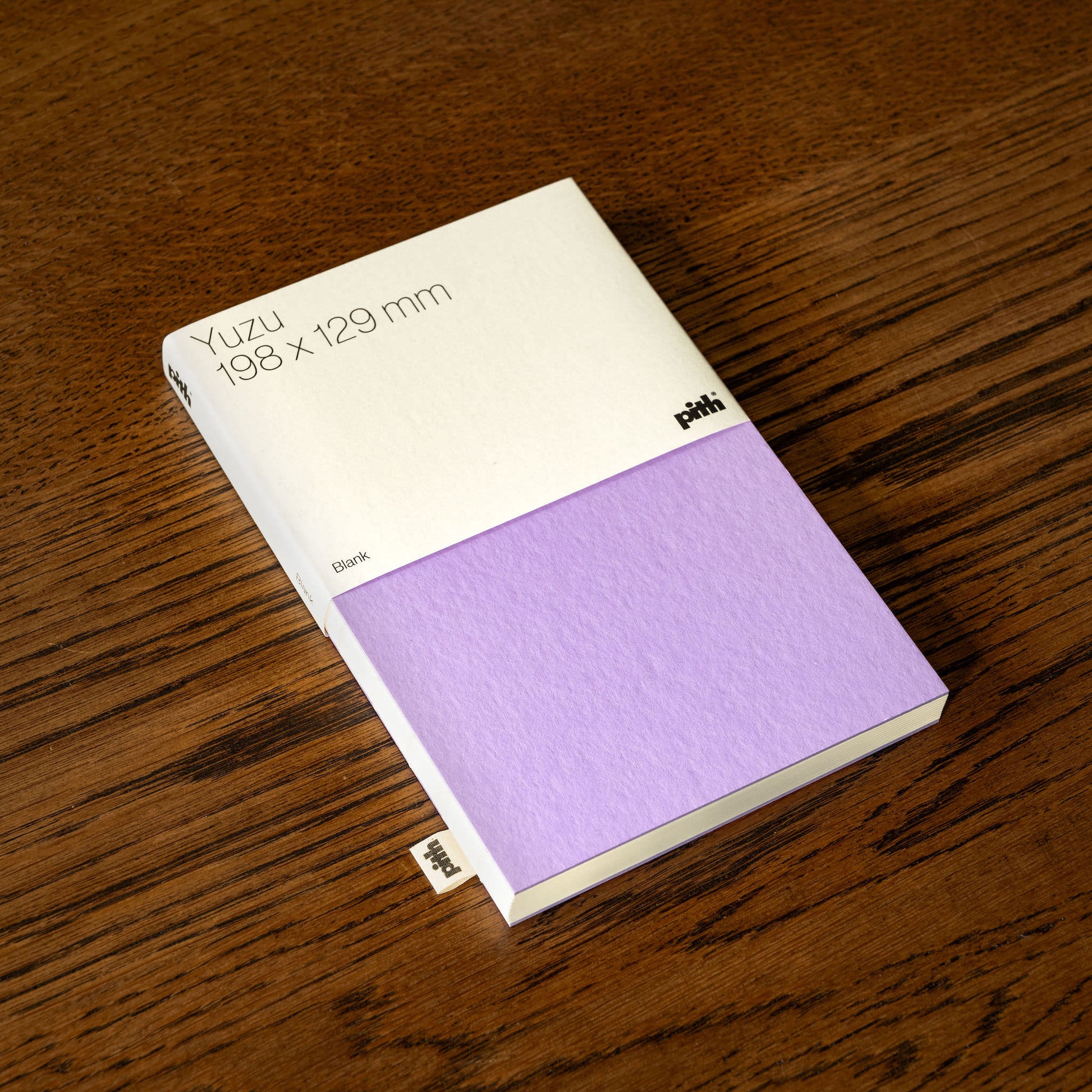 Pith Supply Lavender Yuzu Notebook with blank paper.