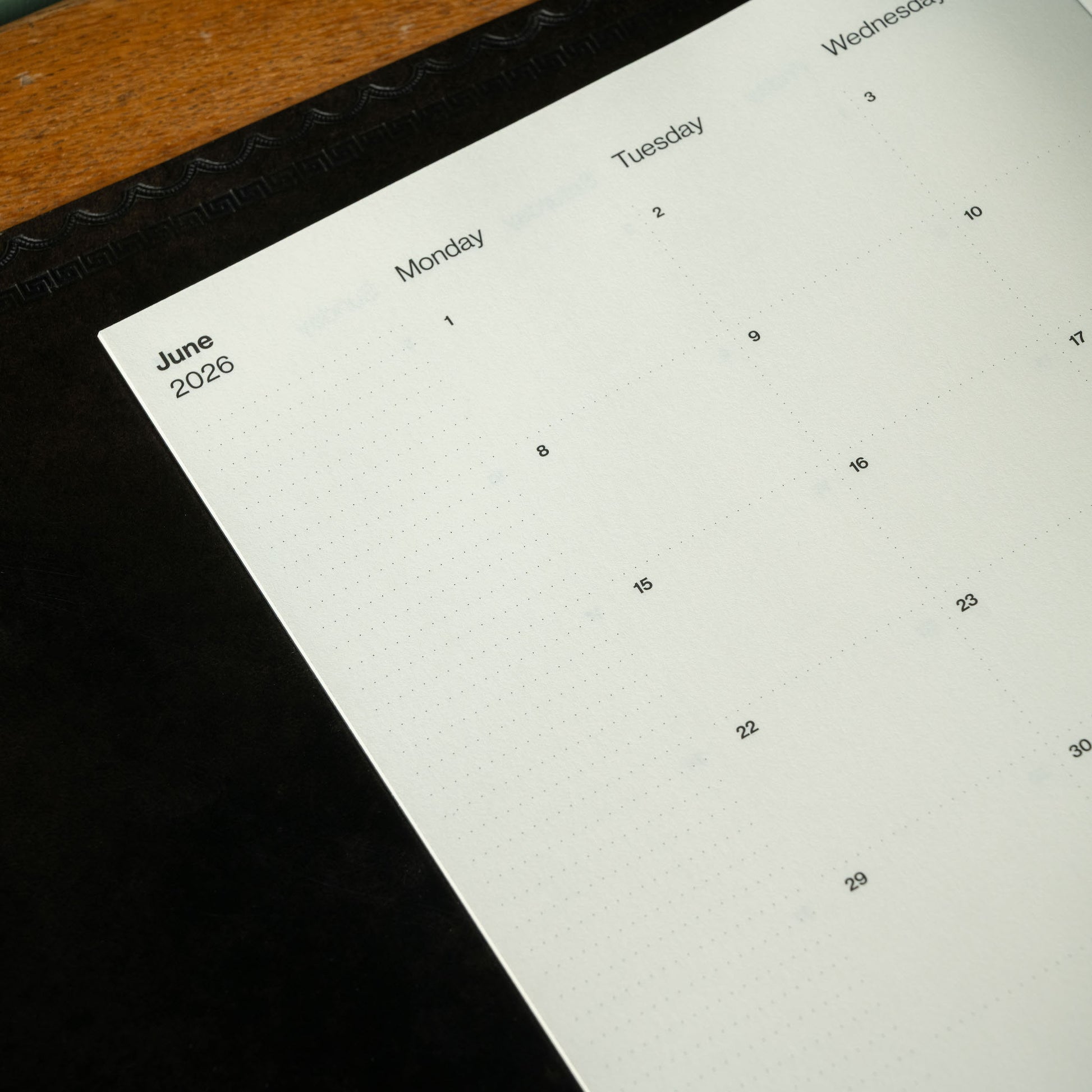 Pith Pomelo calendar page showing monthly overview layout