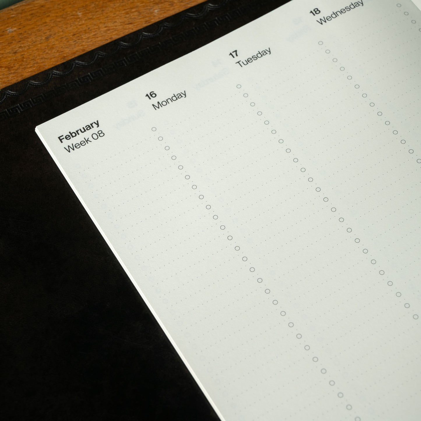 Pith Pomelo calendar page showing weekly layout