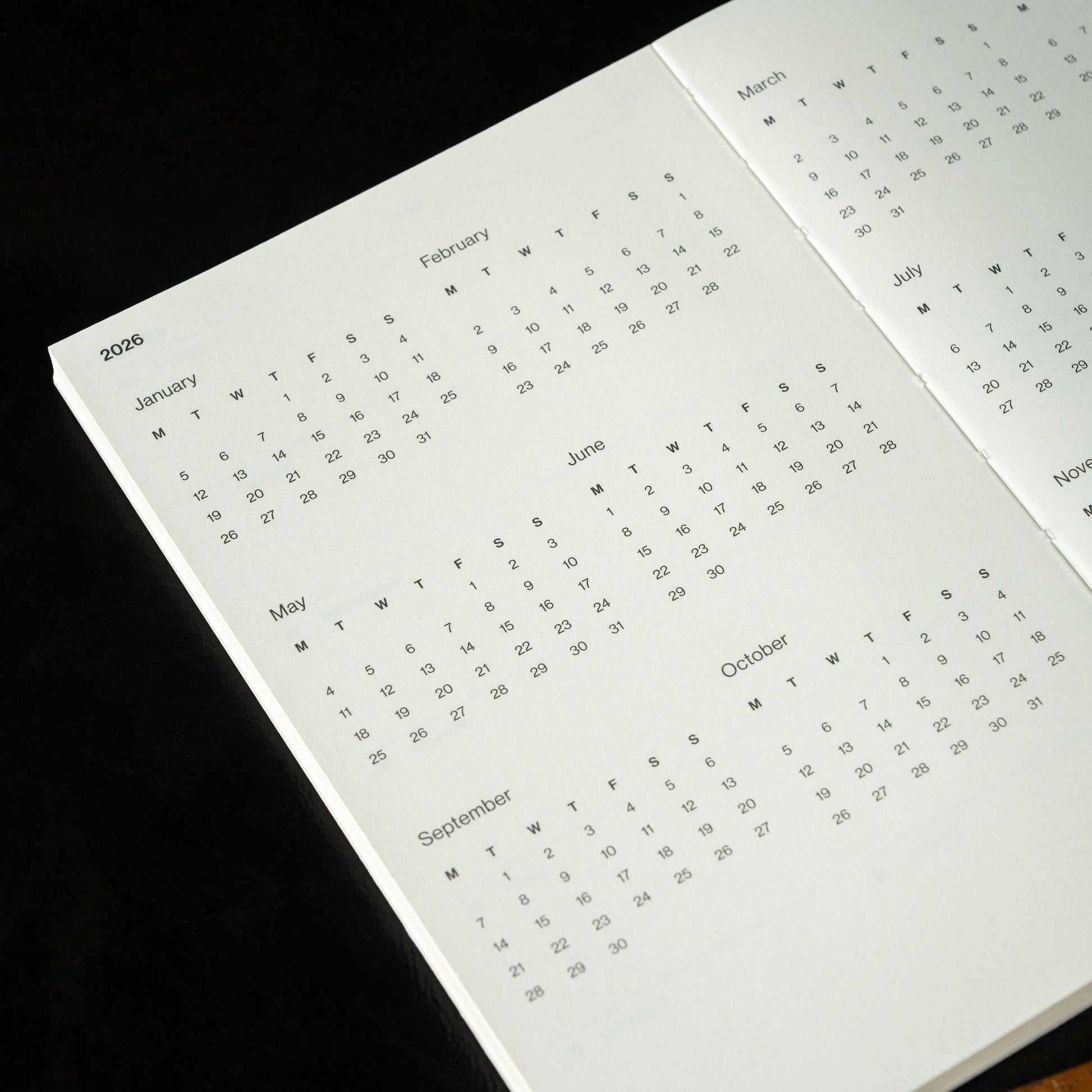 Pith Yuzu Planner full year calendar pages for 2026 