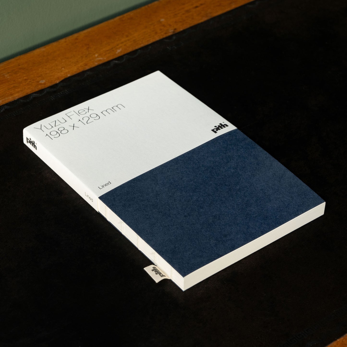 Pith Yuzu Flex notebook with blue cover with lined paper