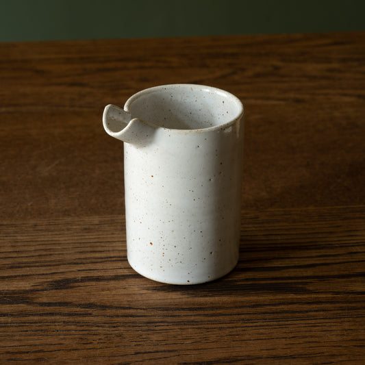 Pottery West Stoneware Pourer in white flecked glaze