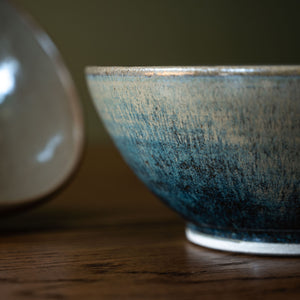 Pottery West Stoneware Cereal Bowl Nori Glaze Detail