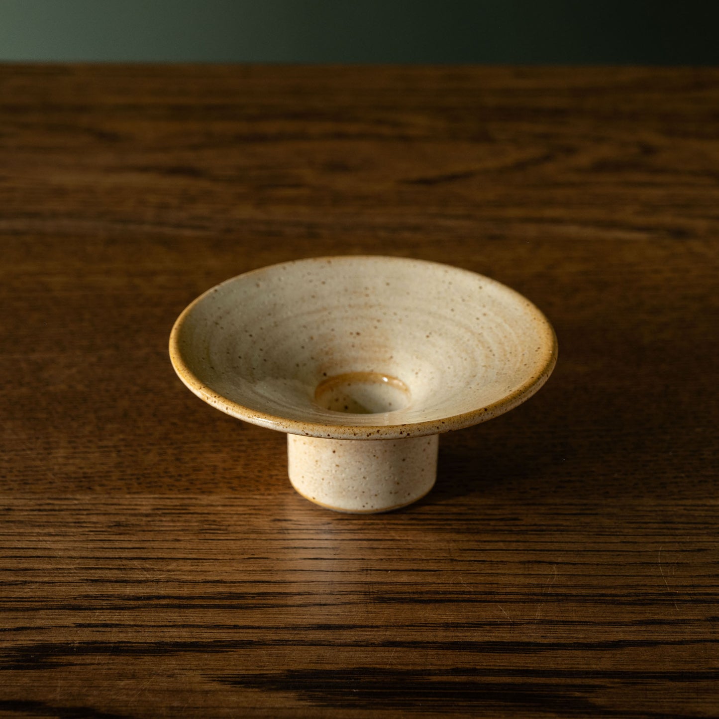 Pottery West standard candle holder in sand flecked stoneware