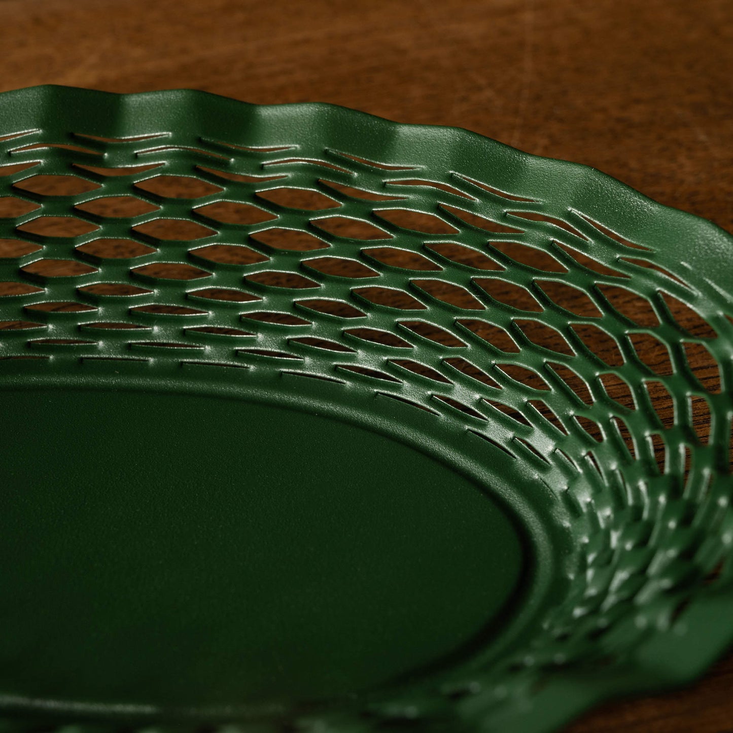 Pine Green steel bread basket sides and base