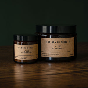 The Nomad Society Wanderlust small & large scented candles