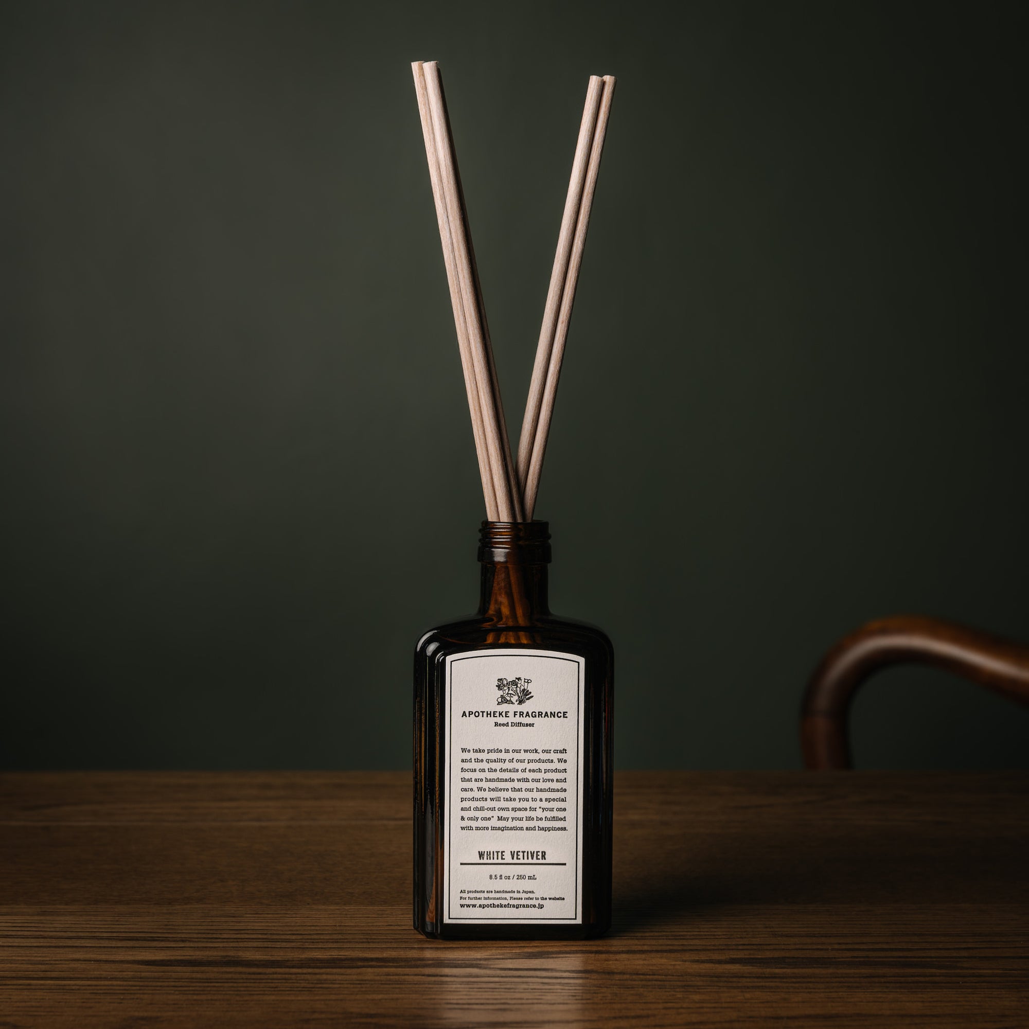 Apotheke Fragrance Reed Diffuser (White Vetiver)