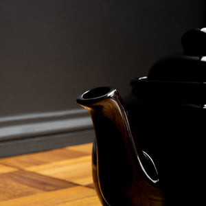 Brown Betty teapot spout close up