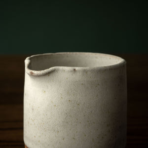 Carrick Ceramics almond stoneware pourer close up