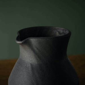 Carrick Ceramics black carafe spout close up