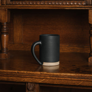 Carrick Ceramics tall stoneware mug in black