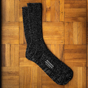 Nishiguchi Kutsushita Midnight Blue Cotton & Hemp Socks