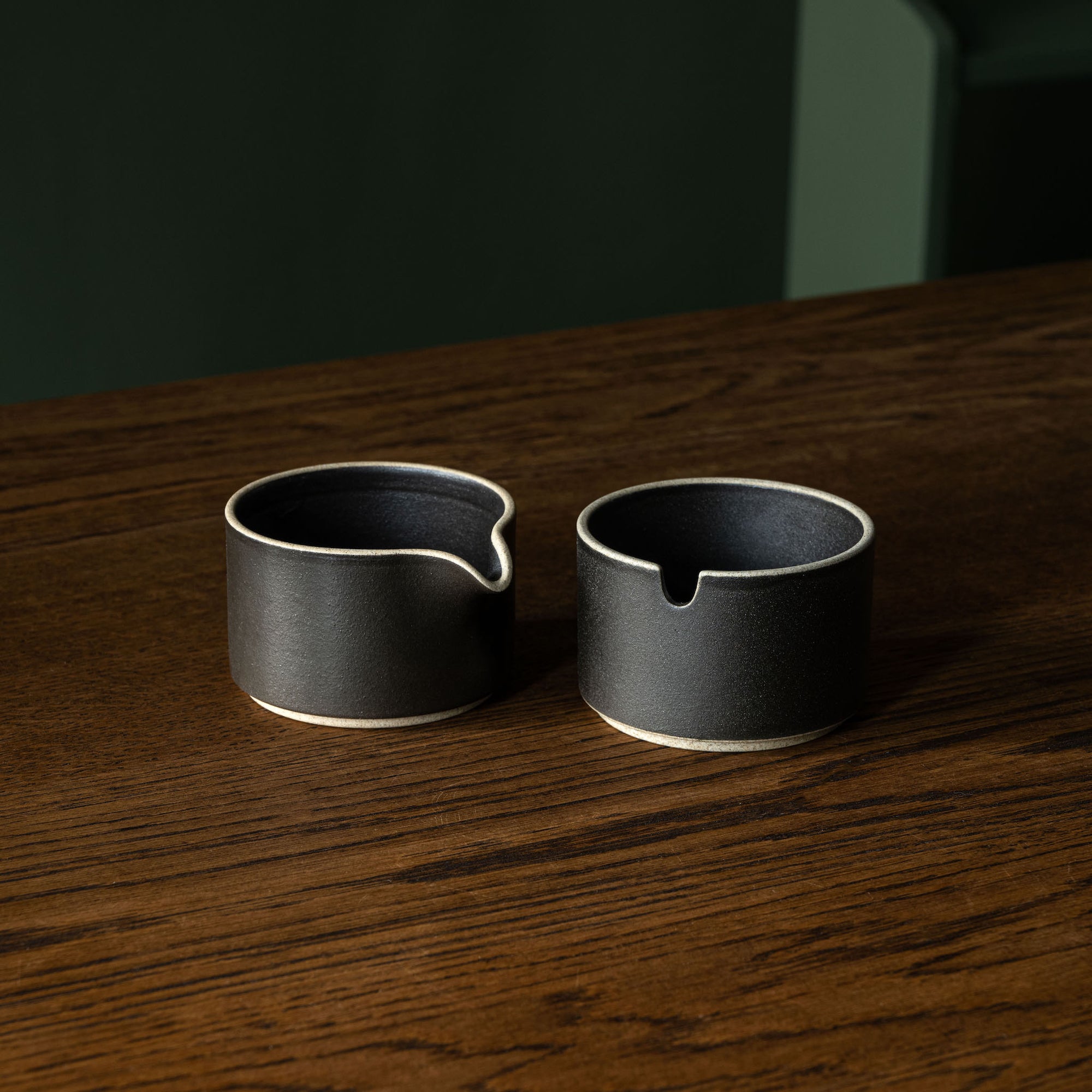 Hasami Porcelain black milk jug & sugar bowl