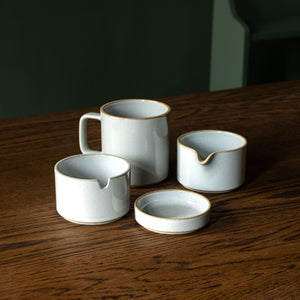 Hasami Porcelain gloss grey mug + sugar bowl + milk jug