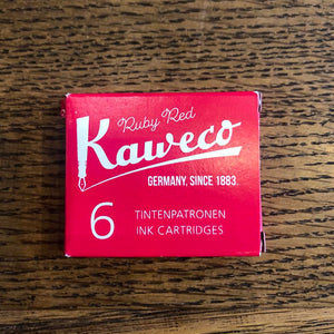 Kaweco Ruby Red Ink Cartridges Pack of 6