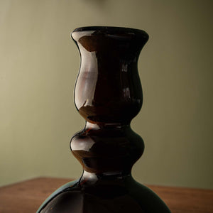 La Soufflerie Dark Brown Laveno Montebello Vase neck close up