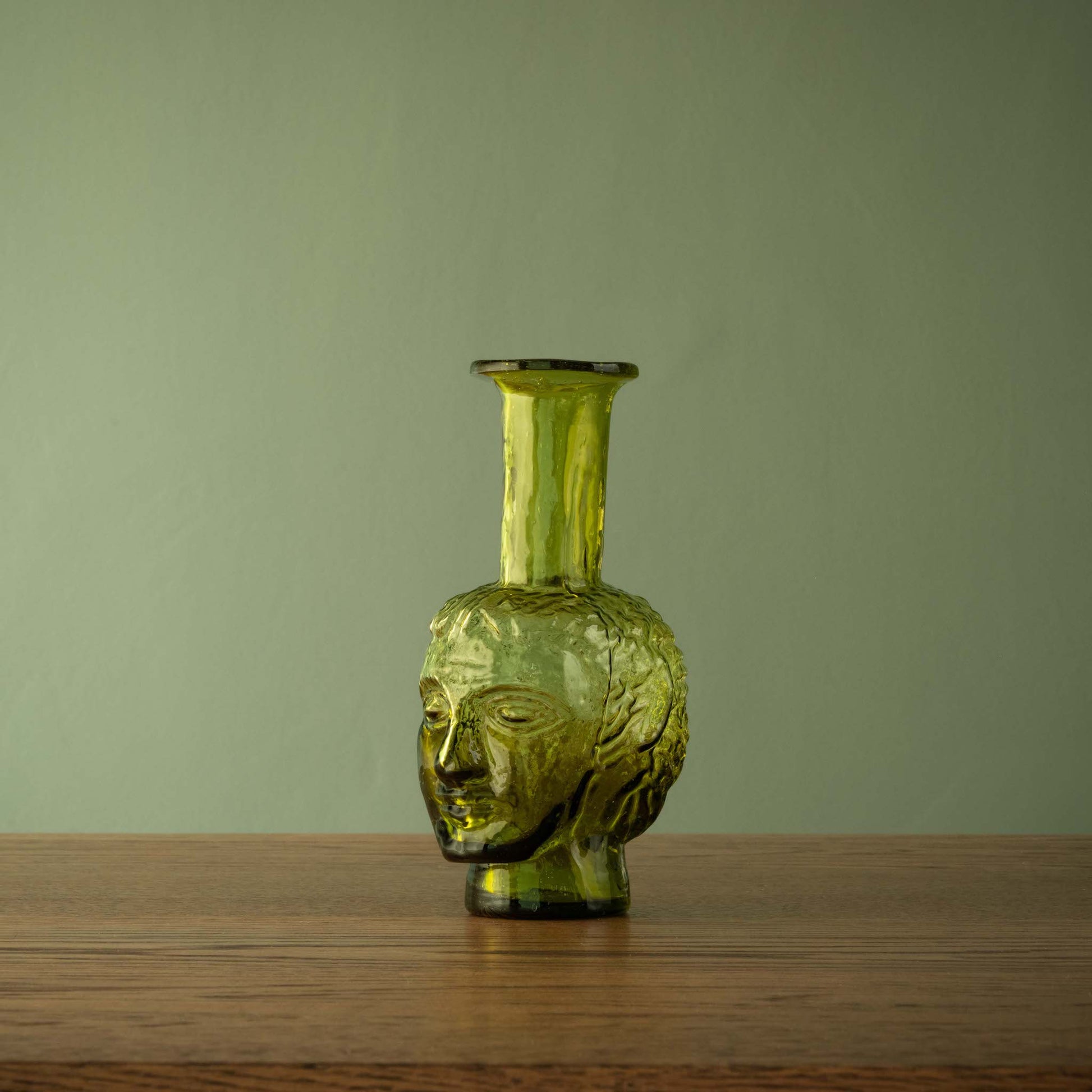 La Soufflerie Vase Tete in Olive Recycled Glass