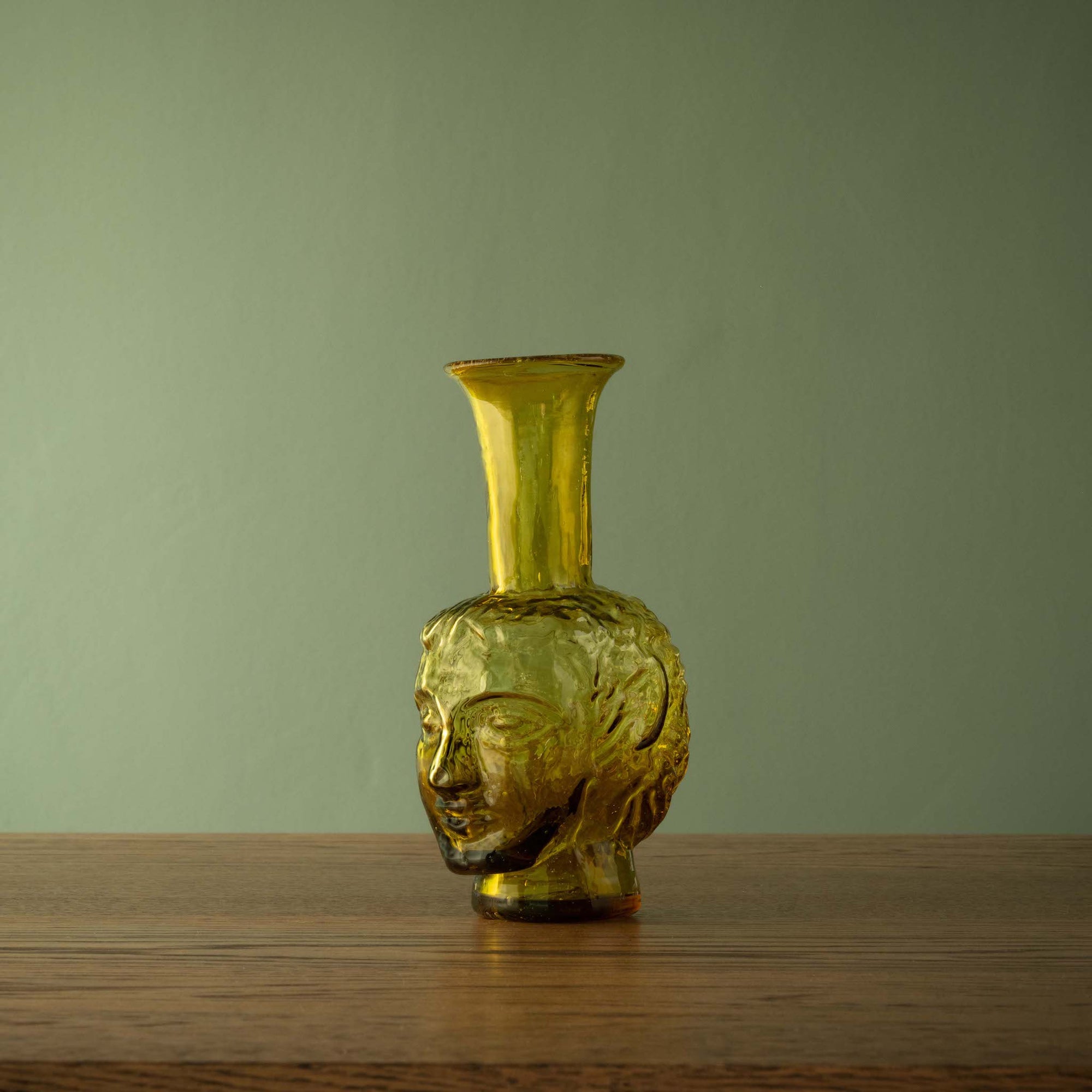 La Soufflerie Vase Tete in Yellow Recycled Glass