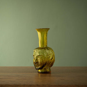 La Soufflerie Vase Tete in Yellow Recycled Glass