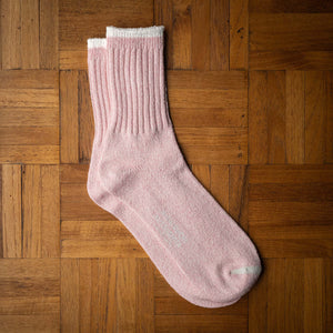 Nishiguchi Kutsushita Pink Silk & Cotton Socks